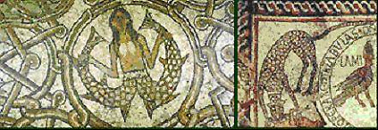 Fig. 3 Alcuni dei mosaici dalla villa di Montesecco